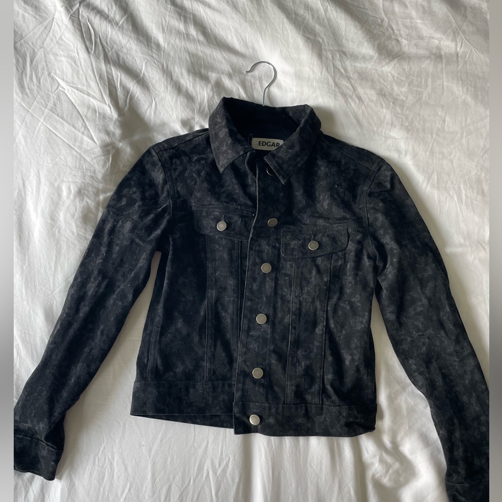 Black denim jacket